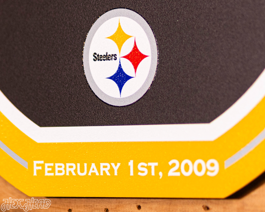 VARSITY Collection- Single Layer Pittsburgh Steelers Super Bowl XLIII  Metal Wall Art