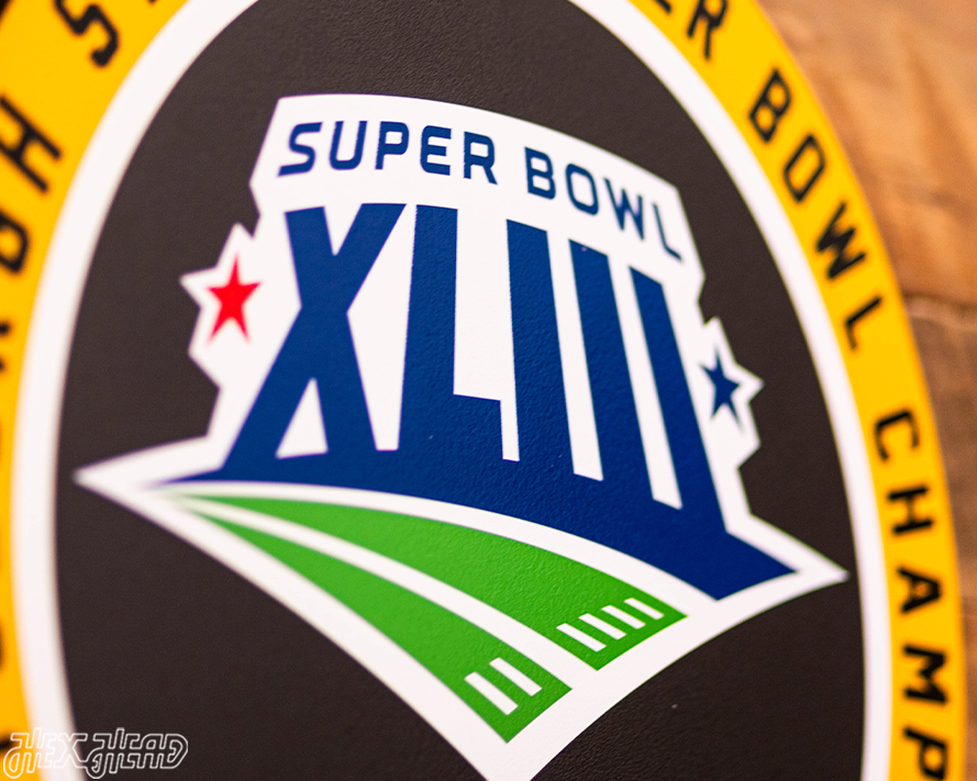 VARSITY Collection- Single Layer Pittsburgh Steelers Super Bowl XLIII  Metal Wall Art