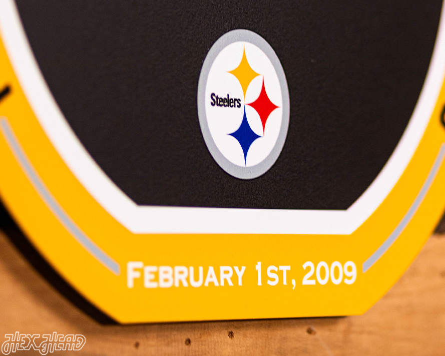 VARSITY Collection- Single Layer Pittsburgh Steelers Super Bowl XLIII  Metal Wall Art