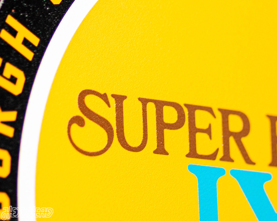 VARSITY Collection- Single Layer Pittsburgh Steelers Super Bowl IX  Metal Wall Art
