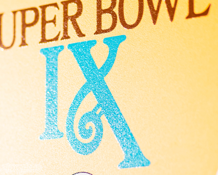 VARSITY Collection- Single Layer Pittsburgh Steelers Super Bowl IX  Metal Wall Art