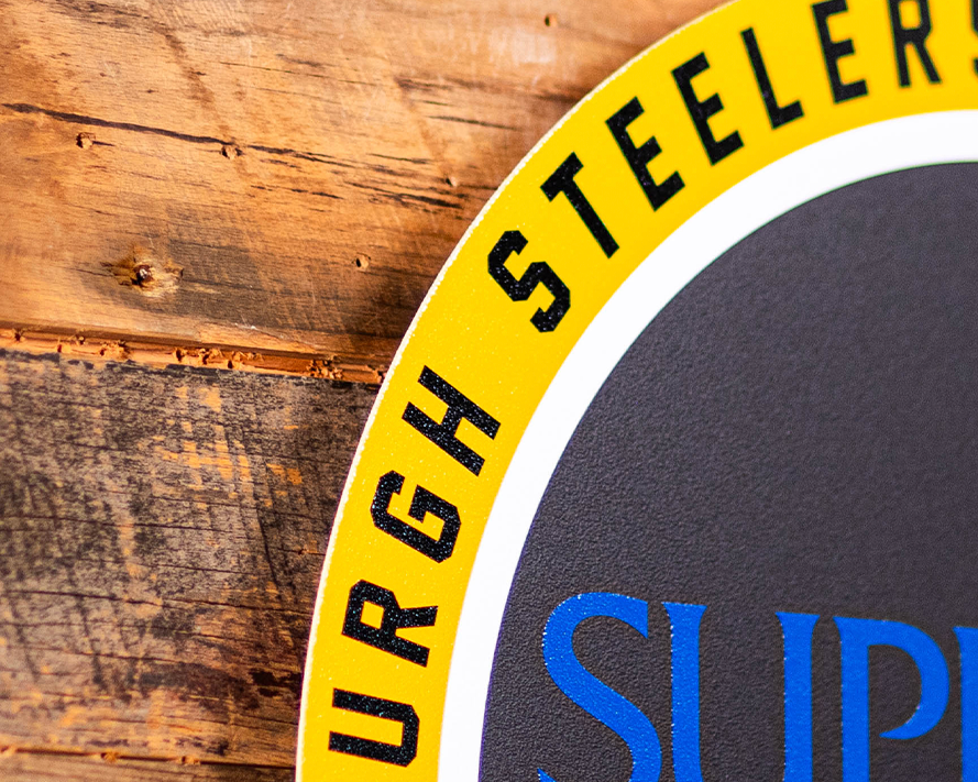 VARSITY Collection- Single Layer Pittsburgh Steelers Super Bowl X  Metal Wall Art