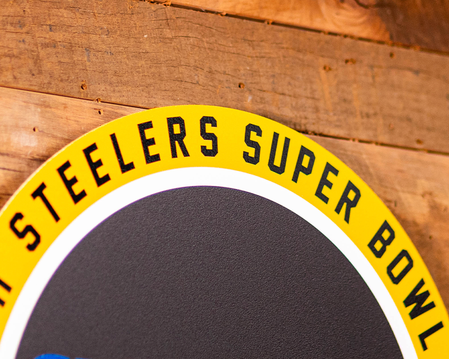 VARSITY Collection- Single Layer Pittsburgh Steelers Super Bowl X  Metal Wall Art