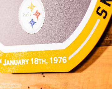 VARSITY Collection- Single Layer Pittsburgh Steelers Super Bowl X  Metal Wall Art
