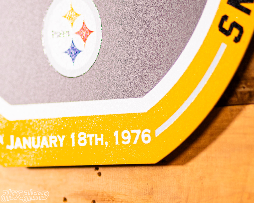 VARSITY Collection- Single Layer Pittsburgh Steelers Super Bowl X  Metal Wall Art