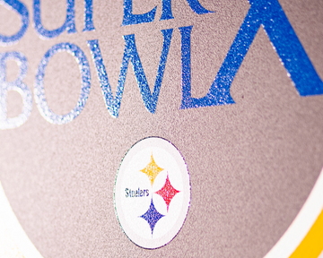 VARSITY Collection- Single Layer Pittsburgh Steelers Super Bowl X  Metal Wall Art