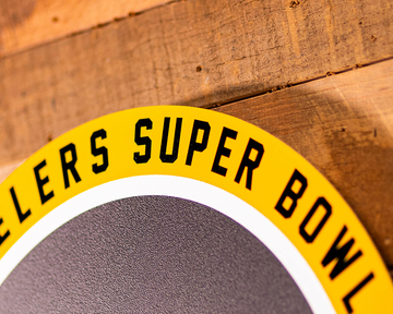 VARSITY Collection- Single Layer Pittsburgh Steelers Super Bowl X  Metal Wall Art