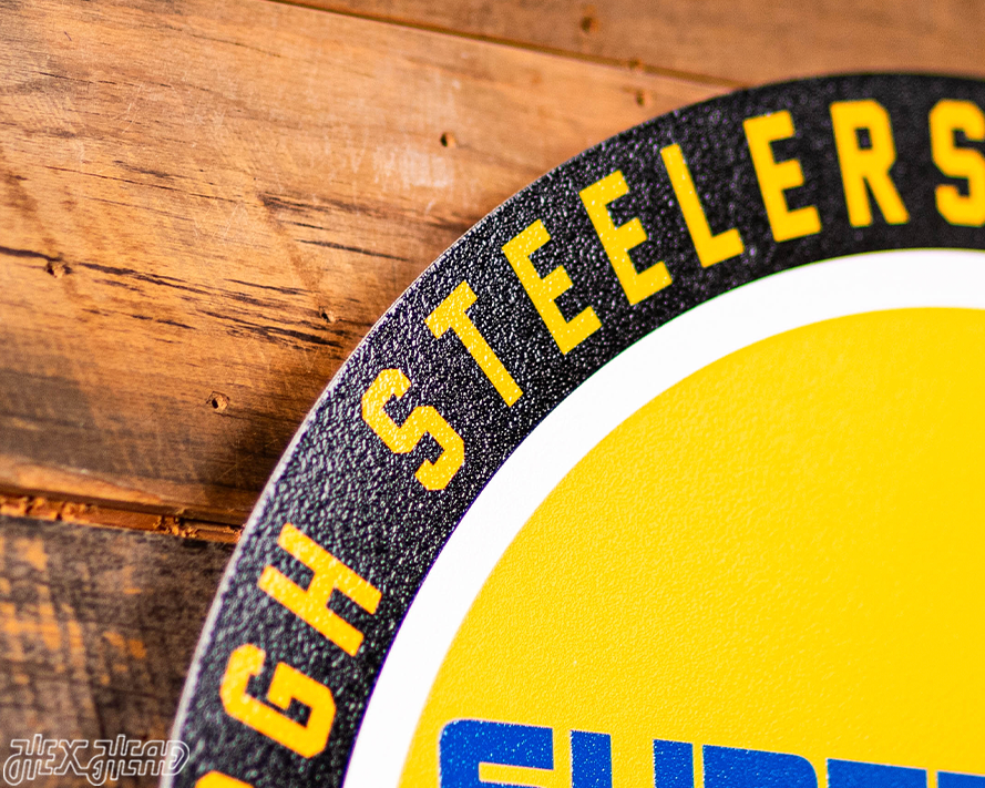 VARSITY Collection- Single Layer Pittsburgh Steelers Super Bowl XIII  Metal Wall Art