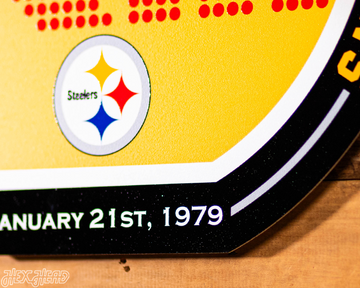 VARSITY Collection- Single Layer Pittsburgh Steelers Super Bowl XIII  Metal Wall Art