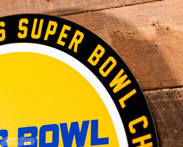 VARSITY Collection- Single Layer Pittsburgh Steelers Super Bowl XIII  Metal Wall Art