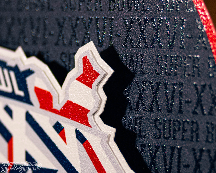 New England Patriots Super Bowl XXXVI CRAFT SERIES 3D Embossed Metal Wall Art