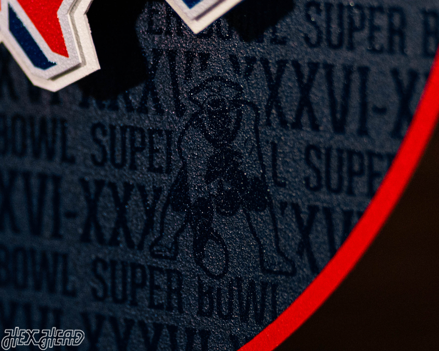 New England Patriots Super Bowl XXXVI CRAFT SERIES 3D Embossed Metal Wall Art