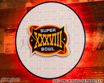 New England Patriots Super Bowl XXXVIII CRAFT SERIES 3D Embossed Metal Wall Art
