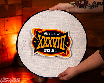 New England Patriots Super Bowl XXXVIII CRAFT SERIES 3D Embossed Metal Wall Art