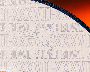 New England Patriots Super Bowl XXXVIII CRAFT SERIES 3D Embossed Metal Wall Art