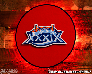 New England Patriots Super Bowl XXXIX CRAFT SERIES 3D Embossed Metal Wall Art