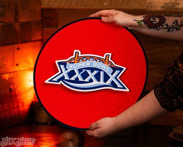 New England Patriots Super Bowl XXXIX CRAFT SERIES 3D Embossed Metal Wall Art