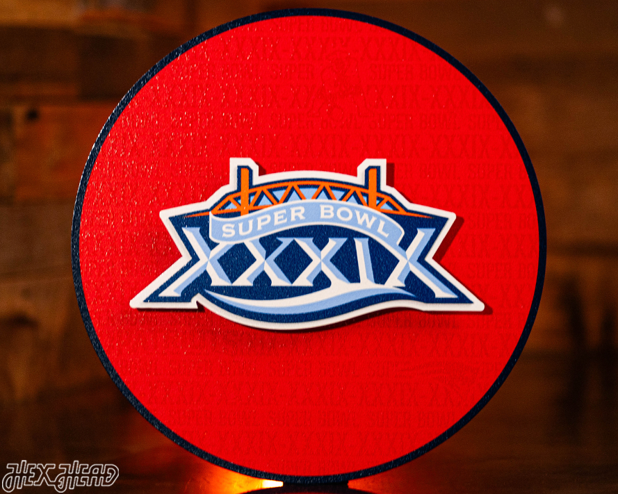 New England Patriots Super Bowl XXXIX CRAFT SERIES 3D Embossed Metal Wall Art