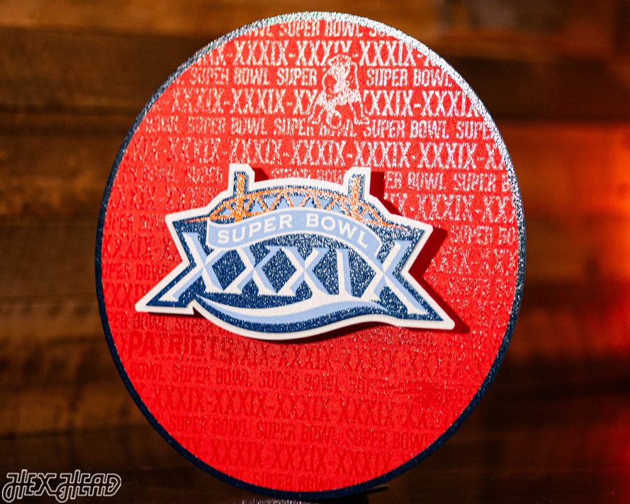 New England Patriots Super Bowl XXXIX CRAFT SERIES 3D Embossed Metal Wall Art