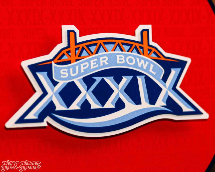 New England Patriots Super Bowl XXXIX CRAFT SERIES 3D Embossed Metal Wall Art