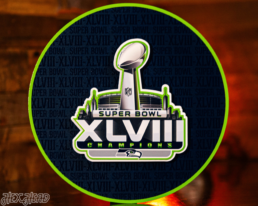 Seattle Seahawks Super Bowl XLVIII CRAFT SERIES 3D Embossed Metal Wall Art