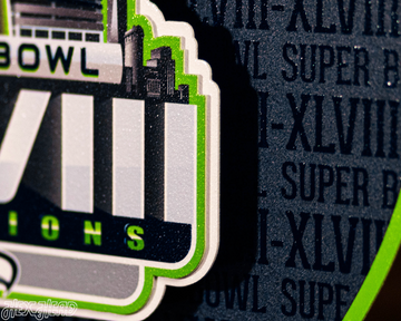 Seattle Seahawks Super Bowl XLVIII CRAFT SERIES 3D Embossed Metal Wall Art