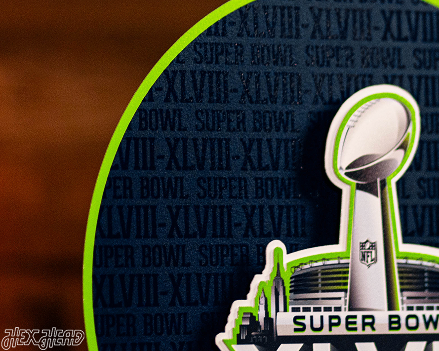 Seattle Seahawks Super Bowl XLVIII CRAFT SERIES 3D Embossed Metal Wall Art