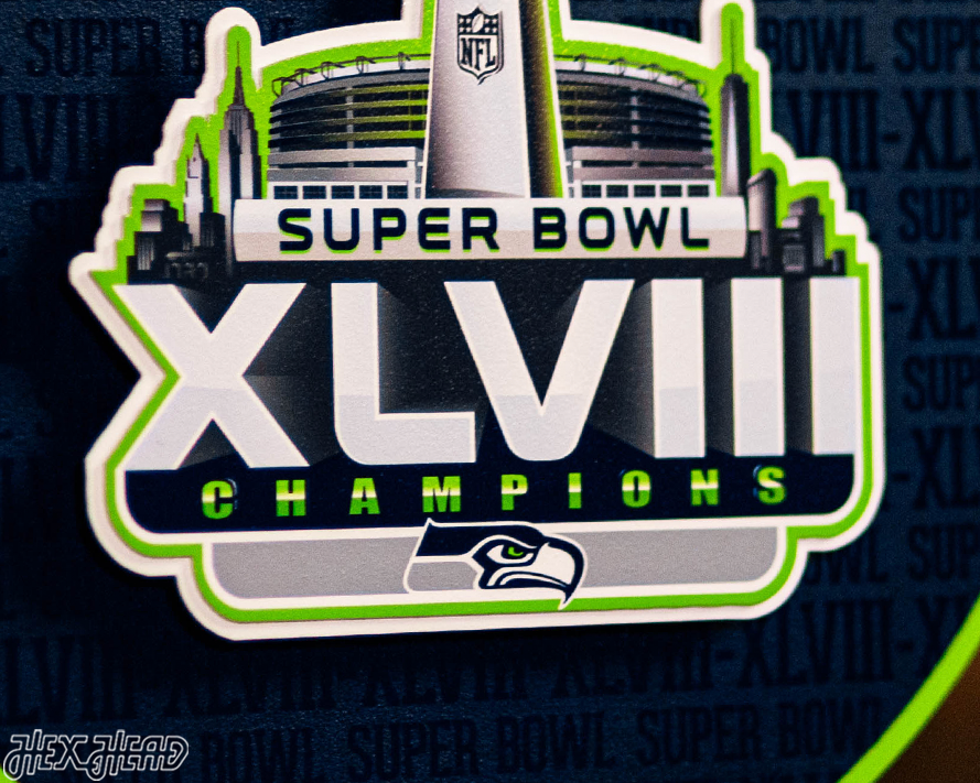 Seattle Seahawks Super Bowl XLVIII CRAFT SERIES 3D Embossed Metal Wall Art
