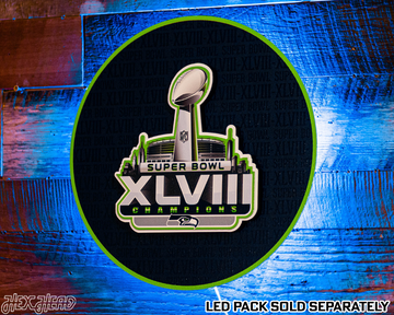 Seattle Seahawks Super Bowl XLVIII CRAFT SERIES 3D Embossed Metal Wall Art
