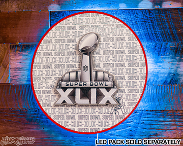 New England Patriots Super Bowl XLIX CRAFT SERIES 3D Embossed Metal Wall Art