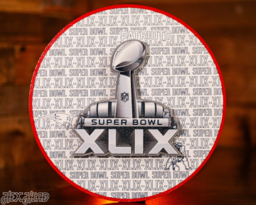 New England Patriots Super Bowl XLIX CRAFT SERIES 3D Embossed Metal Wall Art