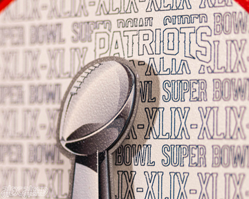 New England Patriots Super Bowl XLIX CRAFT SERIES 3D Embossed Metal Wall Art