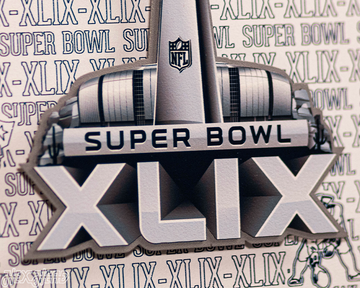 New England Patriots Super Bowl XLIX CRAFT SERIES 3D Embossed Metal Wall Art