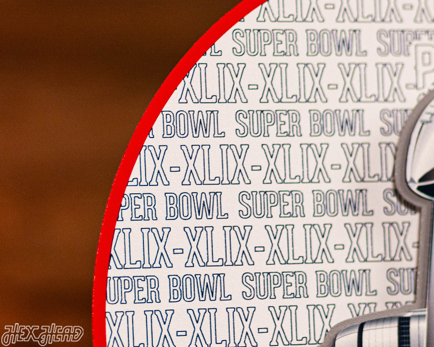 New England Patriots Super Bowl XLIX CRAFT SERIES 3D Embossed Metal Wall Art