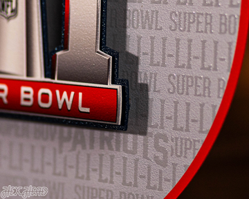 New England Patriots Super Bowl LI CRAFT SERIES 3D Embossed Metal Wall Art