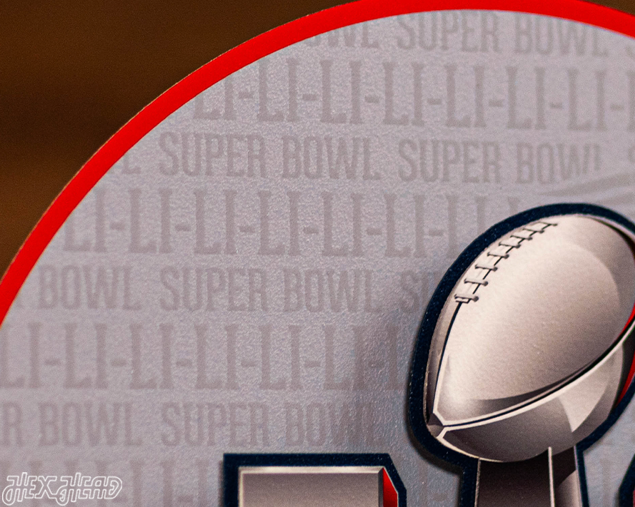 New England Patriots Super Bowl LI CRAFT SERIES 3D Embossed Metal Wall Art