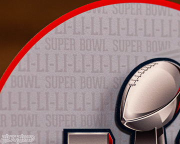 New England Patriots Super Bowl LI CRAFT SERIES 3D Embossed Metal Wall Art