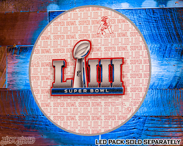 New England Patriots Super Bowl LIII CRAFT SERIES 3D Embossed Metal Wall Art