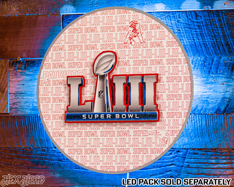 New England Patriots Super Bowl LIII CRAFT SERIES 3D Embossed Metal Wall Art