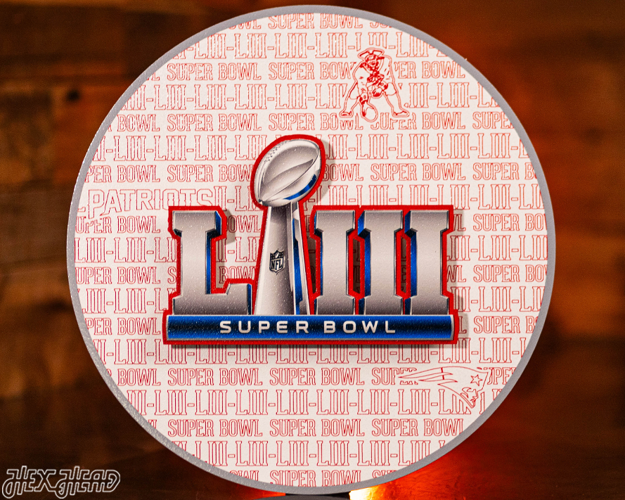 New England Patriots Super Bowl LIII CRAFT SERIES 3D Embossed Metal Wall Art