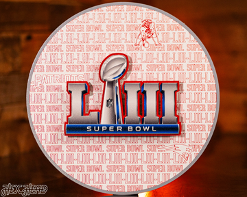 New England Patriots Super Bowl LIII CRAFT SERIES 3D Embossed Metal Wall Art
