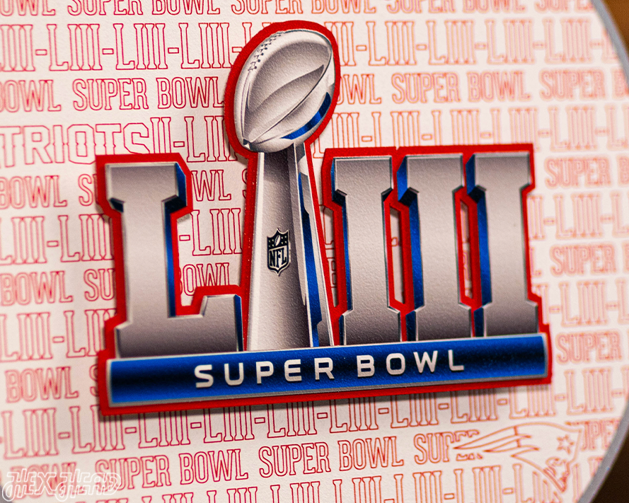 New England Patriots Super Bowl LIII CRAFT SERIES 3D Embossed Metal Wall Art
