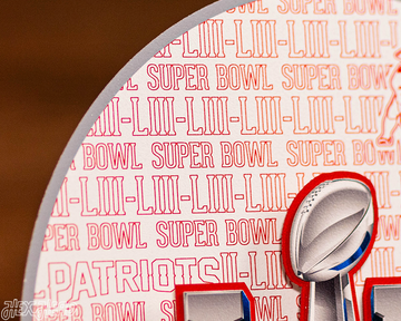 New England Patriots Super Bowl LIII CRAFT SERIES 3D Embossed Metal Wall Art