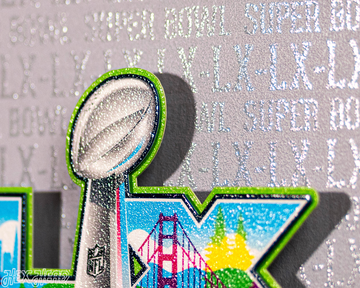 Seattle Seahawks Super Bowl LX CRAFT SERIES 3D Embossed Metal Wall Art