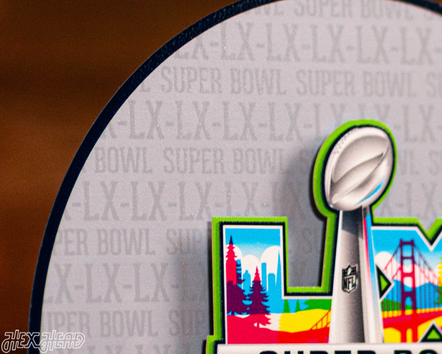 Seattle Seahawks Super Bowl LX CRAFT SERIES 3D Embossed Metal Wall Art