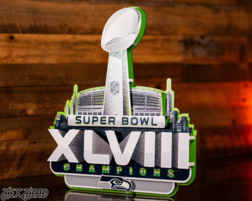 Seattle Seahawks Super Bowl XLVIII CHAMPIONS! 3D Metal Wall Art