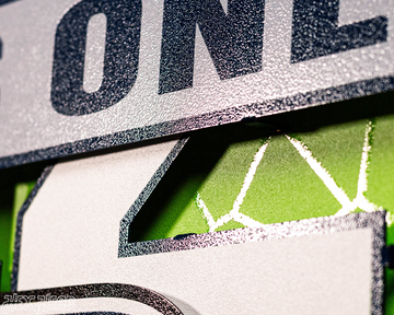 Seattle Seahawks - Hex Head EXCLUSIVE "12 As One" Wordmark 3D Metal Wall Art