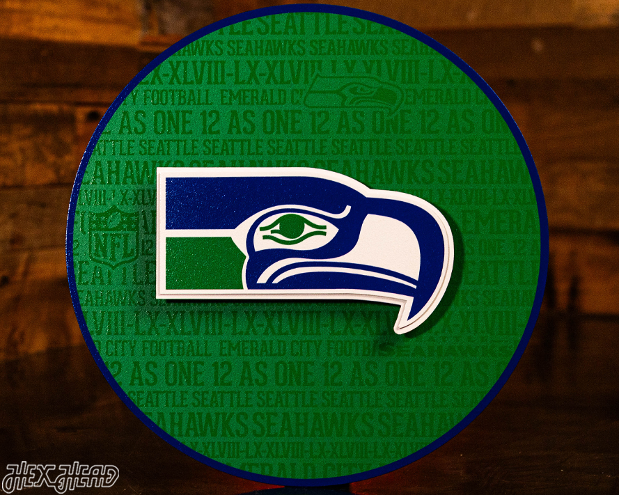 Seattle Seahawks CRAFT SERIES 3D Embossed Metal Wall Art