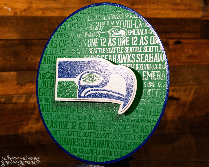 Seattle Seahawks CRAFT SERIES 3D Embossed Metal Wall Art