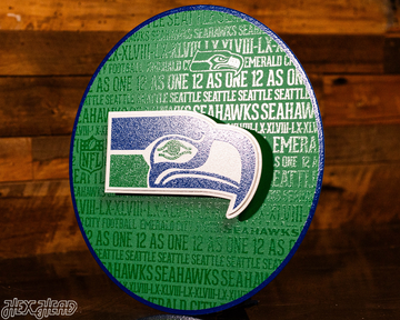 Seattle Seahawks CRAFT SERIES 3D Embossed Metal Wall Art